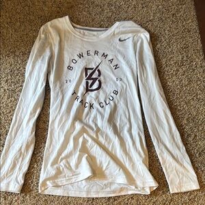 Nike White Long Sleeve Fitted Tee BTC